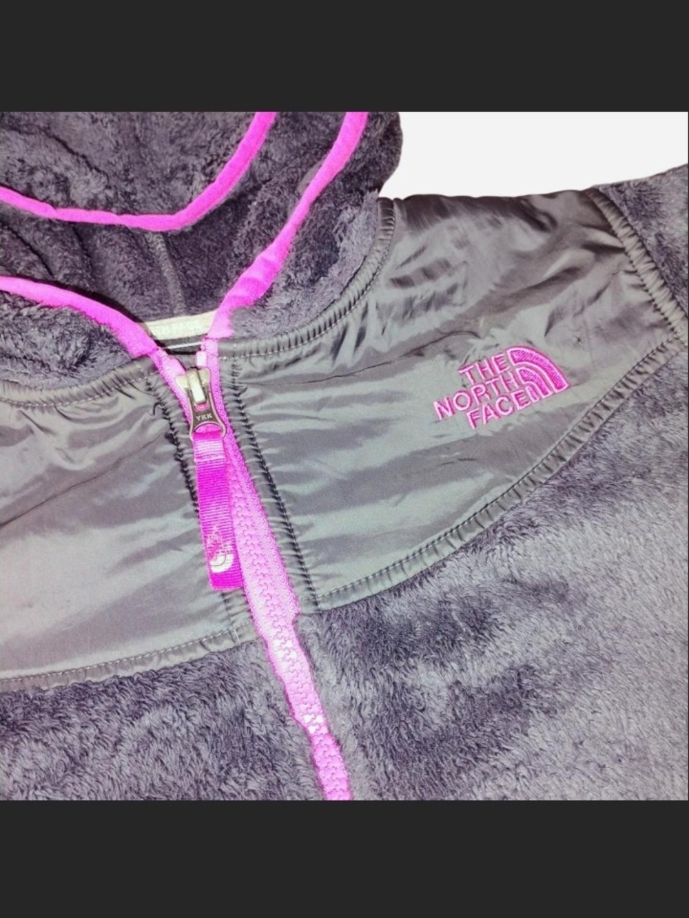The North Face Girls | Size: L | Fleece Hooded Jacket with Pink Accents